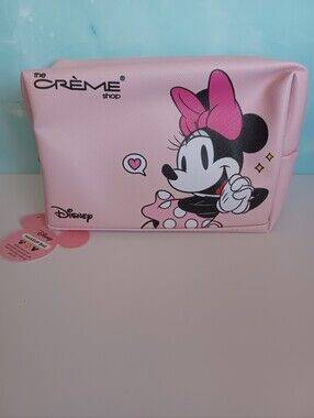 Creme Shop Disney Pink Minnie and Mickey Mouse Makeup Bag NEW